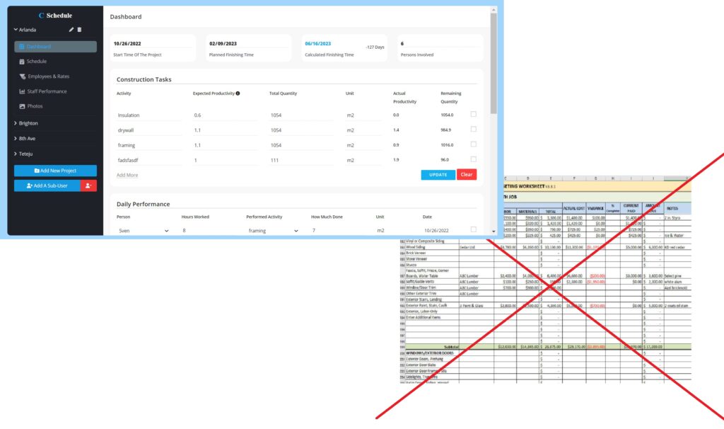 Why you should switch from spreadsheets to construction software