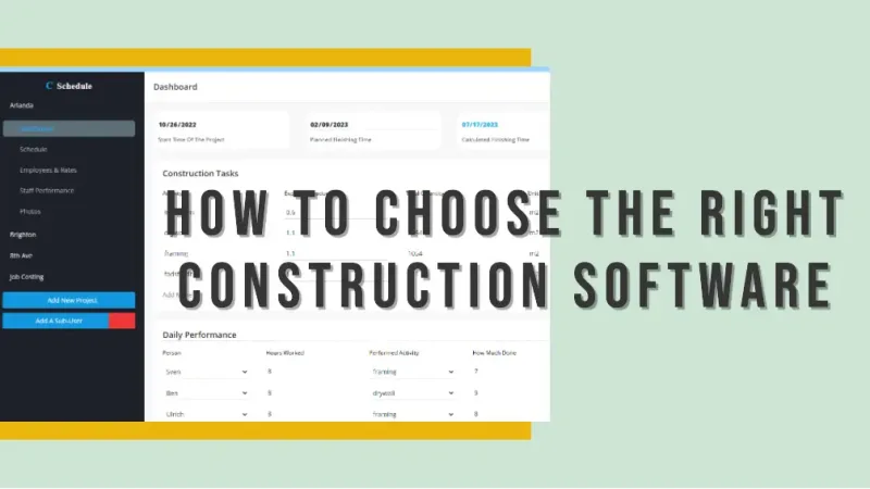 How to choose the right construction software
