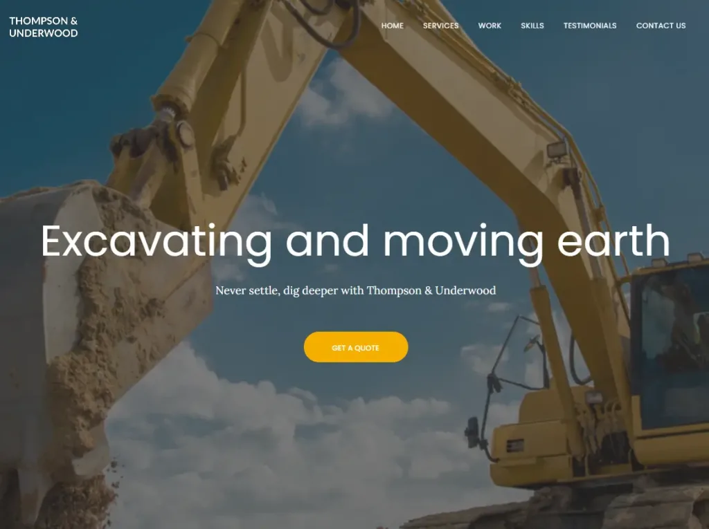 our services website example